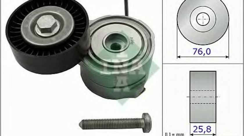 Intinzator curea, curea distributie AUDI A4 (8EC, B7) (2004 - 2008) INA 534 0375 10 piesa NOUA