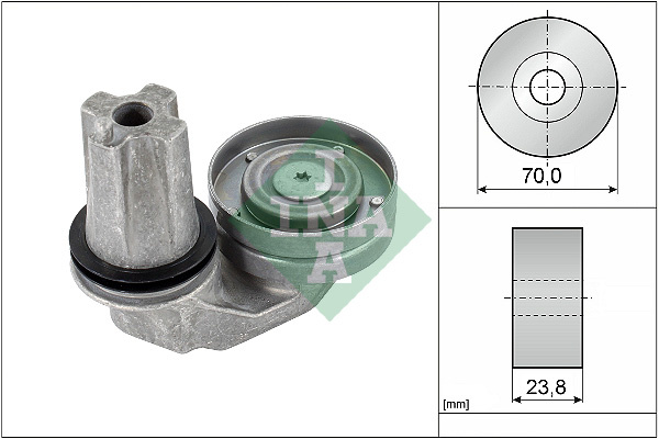 Intinzator curea, curea distributie deasupra (534063510 INA) LAND ROVER