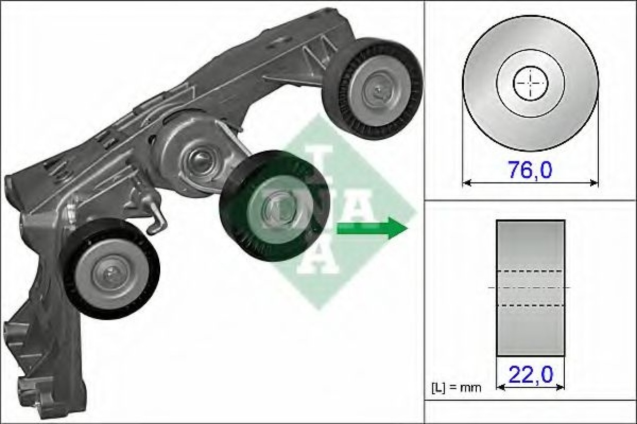 Intinzator curea, curea distributie MERCEDES A-CLASS (W169) (2004 - 2012) INA 534 0431 10 piesa NOUA