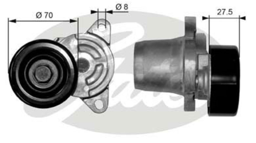 Intinzator curea, curea distributie (T38454 GAT) HYUNDAI,INOKOM,KIA