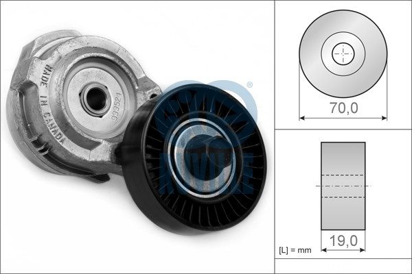 Intinzator,curea transmisie (58603 EVR) CHRYSLER,DODGE