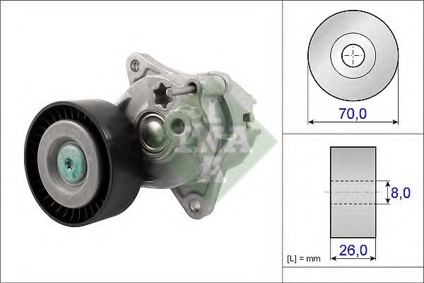 Intinzator,curea transmisie MERCEDES C-CLASS (W203) (2000 - 2007) INA 534 0481 10 piesa NOUA