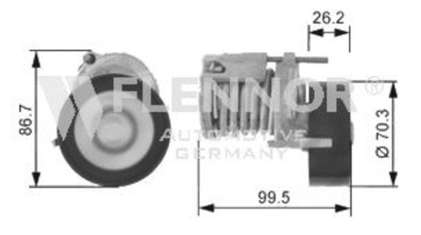 Intinzator,curea transmisie VW CADDY II Combi (9K9B) (1995 - 2004) FLENNOR FA20904 piesa NOUA