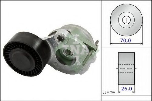 Intinzator,curea transmisie VW TOUAREG (7P5) (2010 - 2016) INA 534 0470 10 piesa NOUA