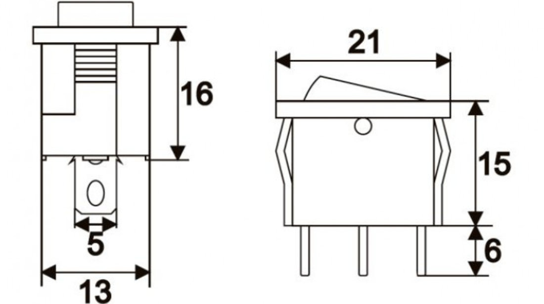 Intrerupator Basculant 1 Circuit 6A-250V OFF-ON Iluminare Rosie 09019PI