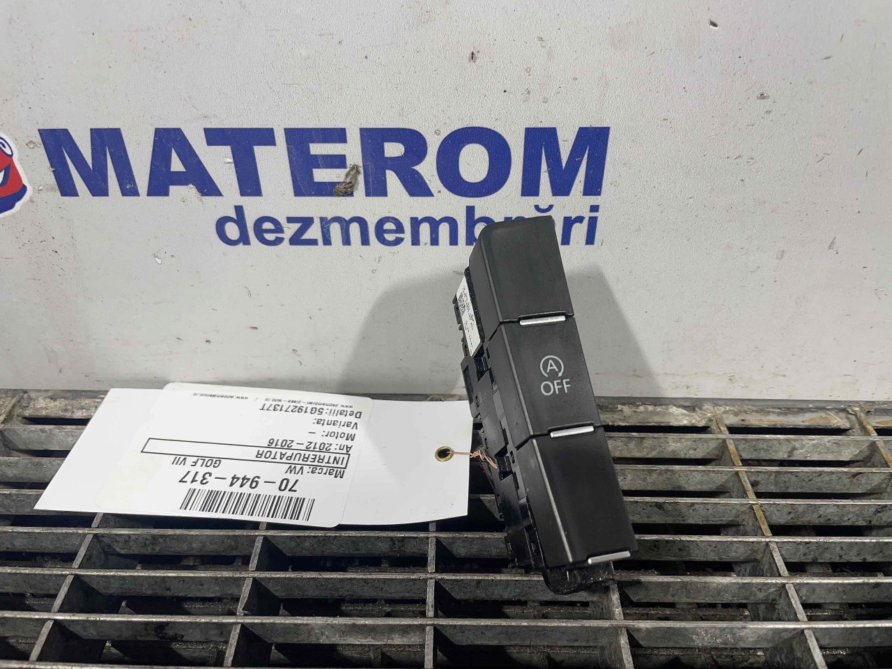 INTRERUPATOR START/STOP OFF VW GOLF VII GOLF VII - - (2012 2016)