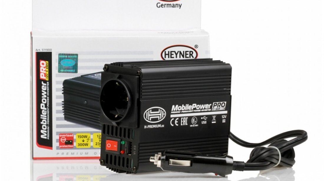 Invertor Auto Heyner 12V-230V 150W 511 900