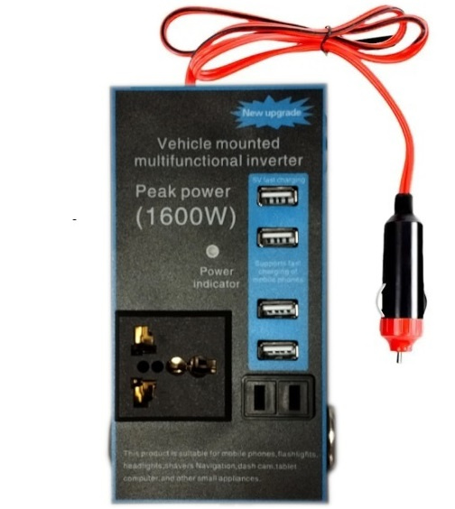 Invertor Auto Multifunctional Converteste Tensiunea De La 12V La 220V 1600W IN0195
