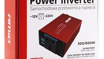 Invertor Convertizor De Tensiune Amio 12V/220V 300...