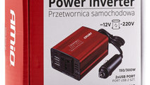 Invertor Convertizor De Tensiune Amio 12V/230V 150...