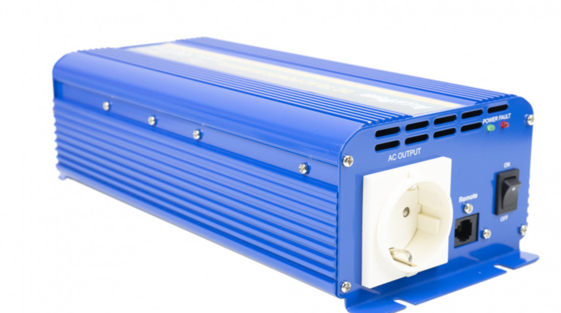 Invertor de tensiune AlcaPower by President 1000W alimentare 24V, iesire 230V, unda sinus pur, Soft Start PNI-ACAL703