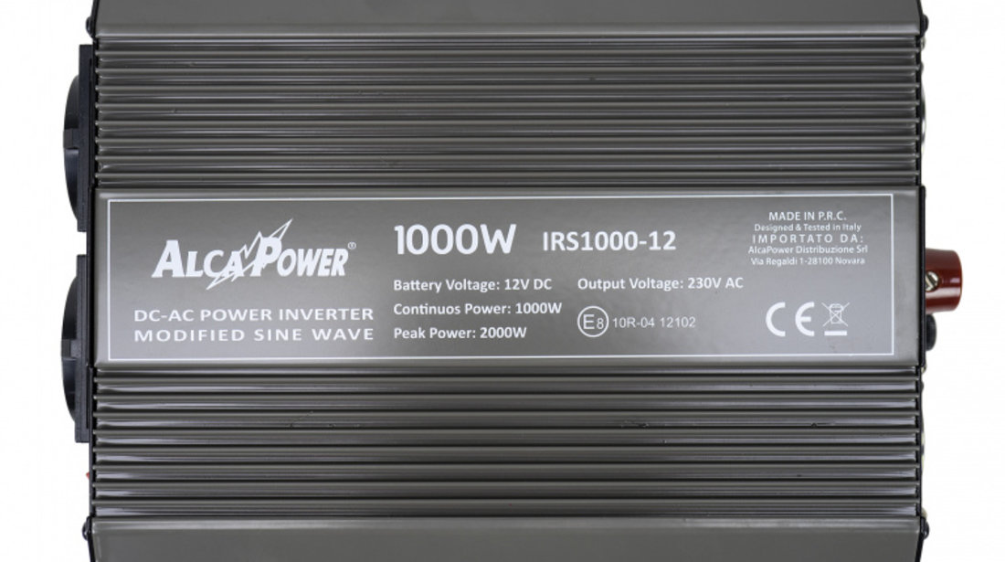 Invertor de tensiune AlcaPower by President 1000W 12V-230V, sinusoida modificata, port USB, intrare telecomanda PNI-ACAL211