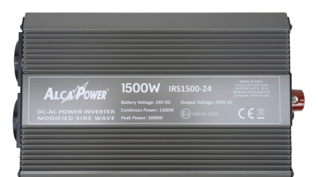 Invertor de tensiune AlcaPower by President 1500W 24V-230V, sinusoida modificata, port USB, intrare telecomanda PNI-ACAL416