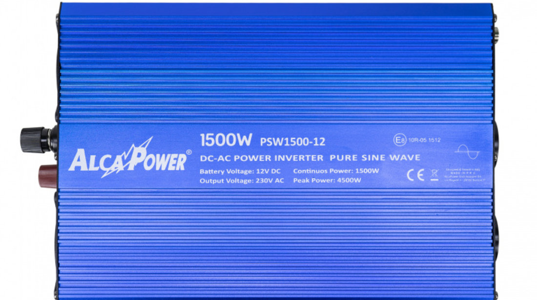 Invertor de tensiune AlcaPower by President 1500W 12V-230V Sinus Pur, port USB, intrare telecomanda PNI-ACAL608