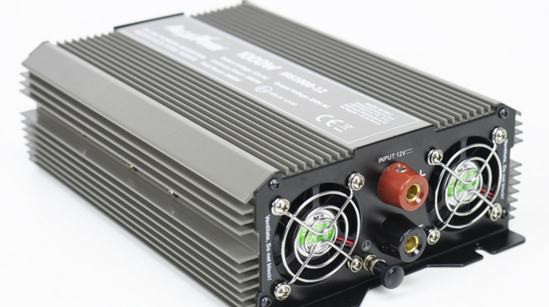 Invertor de tensiune AlcaPower by President 1500W 24V-230V, sinusoida modificata, port USB, intrare telecomanda PNI-ACAL416