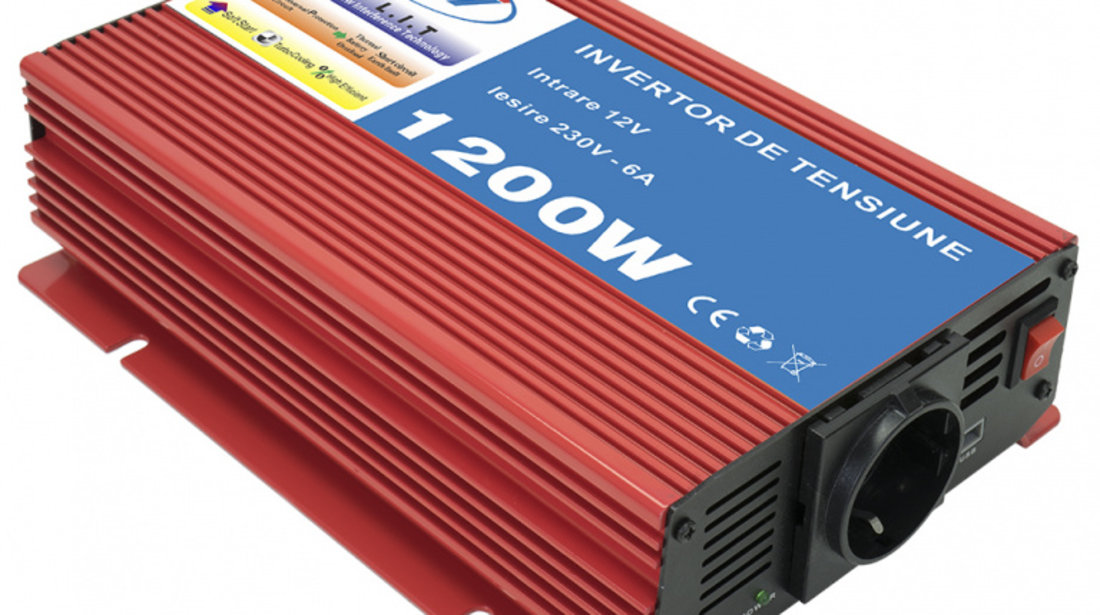 Invertor De Tensiune Pni L1200w Alimentare 12v Iesire 230v PNI-H1200W12