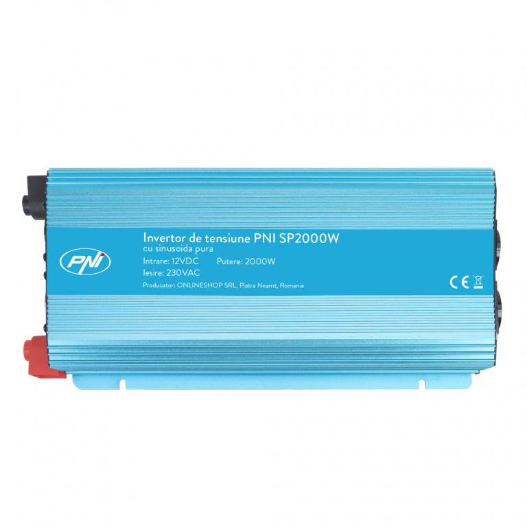Invertor de tensiune PNI SP2000W cu sinusoida pura, alimentare 12V PNI-SP2000W