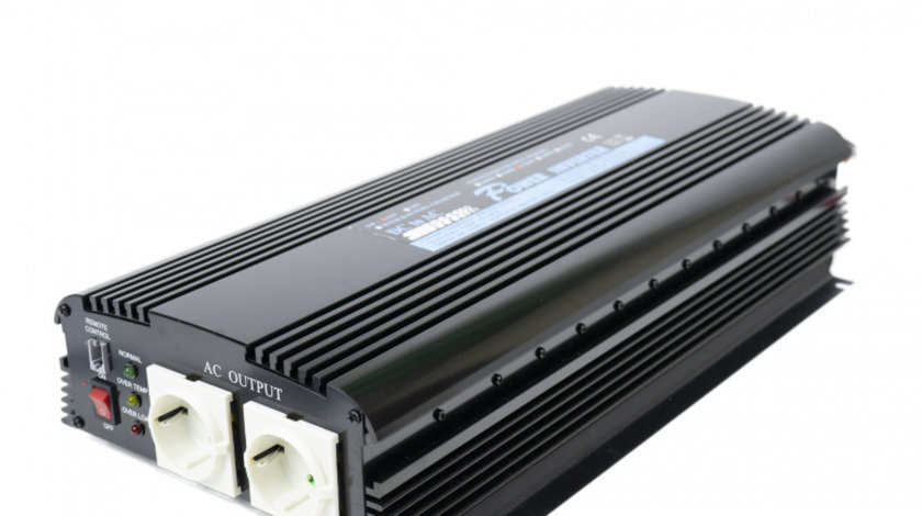 Invertor de tensiune President 1200W alimentare 12V, iesire 230V, unda sinus modificata, telecomanda inclusa PNI-ACMA806