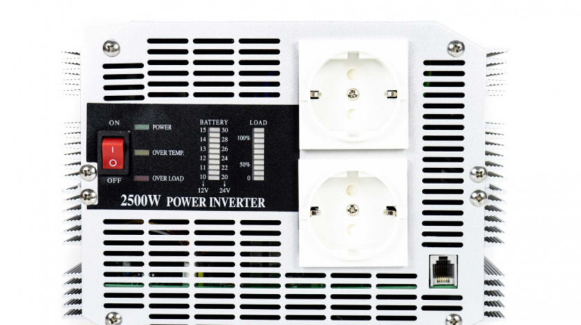 Invertor de tensiune President 2500W 12V-230V, sinusoida modificata, port USB, telecomanda inclusa PNI-ACMA836