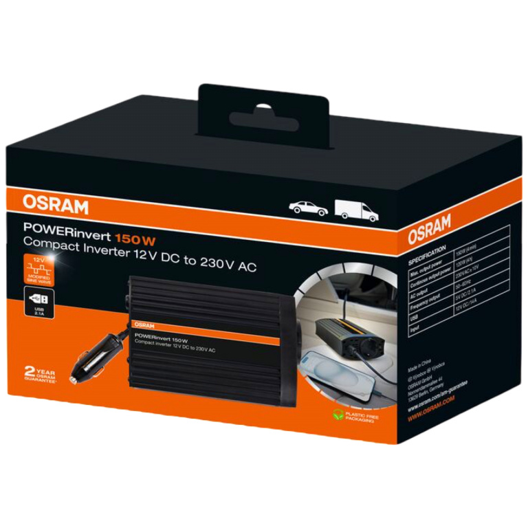 Invertor Tensiune Osram POWERinvert 150W 12V - 230V OEINVU150