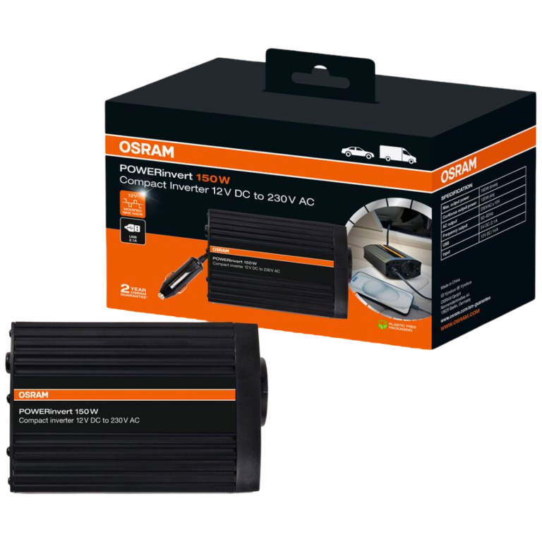 Invertor Tensiune Osram POWERinvert 150W 12V - 230V OEINVU150