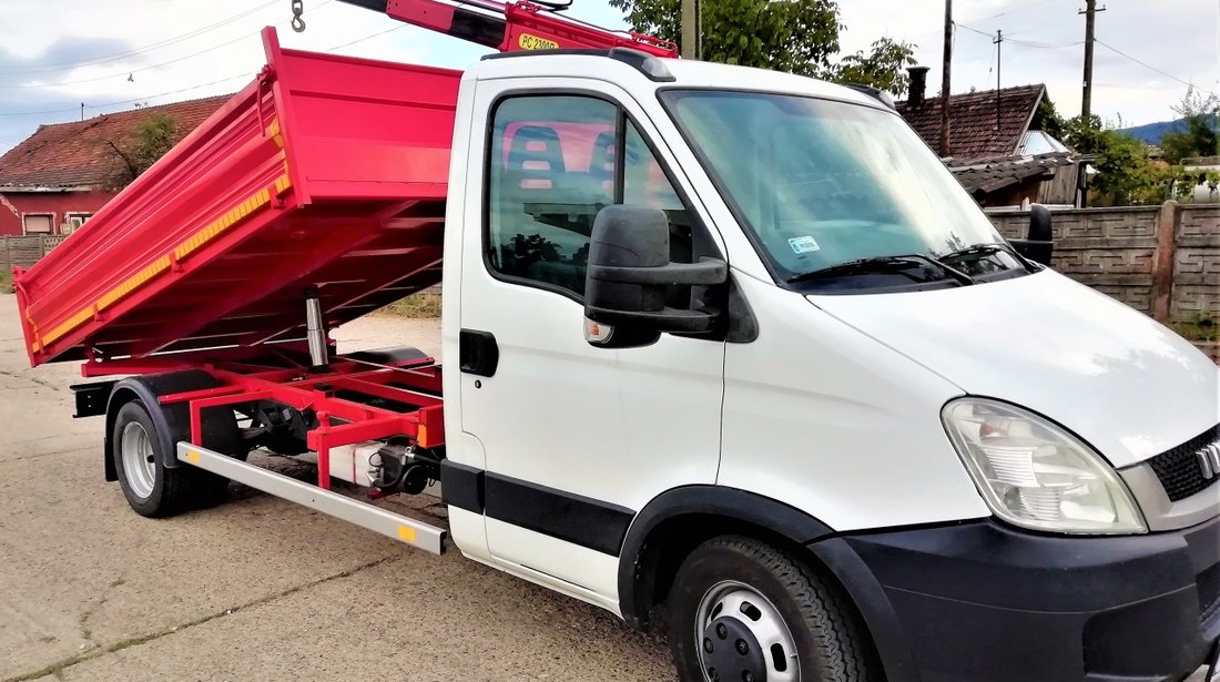 Iveco daily 35C15 basculabil pe cutie,cu macara,3000 cm3,150 CP ,2010