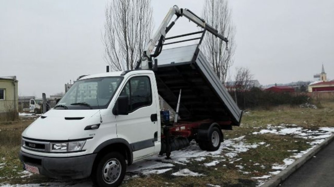 IVECO Daily Basculabil trilateral pe cutie cu macara RAR FACUT 3.5T