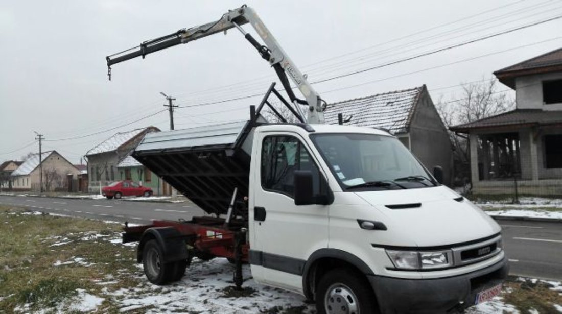 IVECO Daily Basculabil trilateral pe cutie cu macara RAR FACUT 3.5T