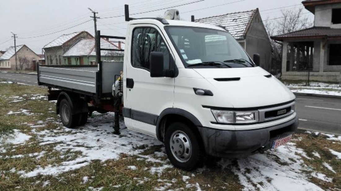 IVECO Daily Basculabil trilateral pe cutie cu macara RAR FACUT 3.5T