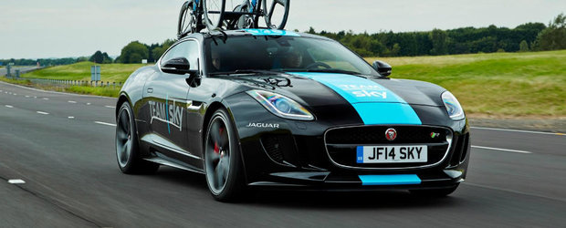 Jaguar vine in Turul Frantei cu un F-Type modificat pentru biciclete