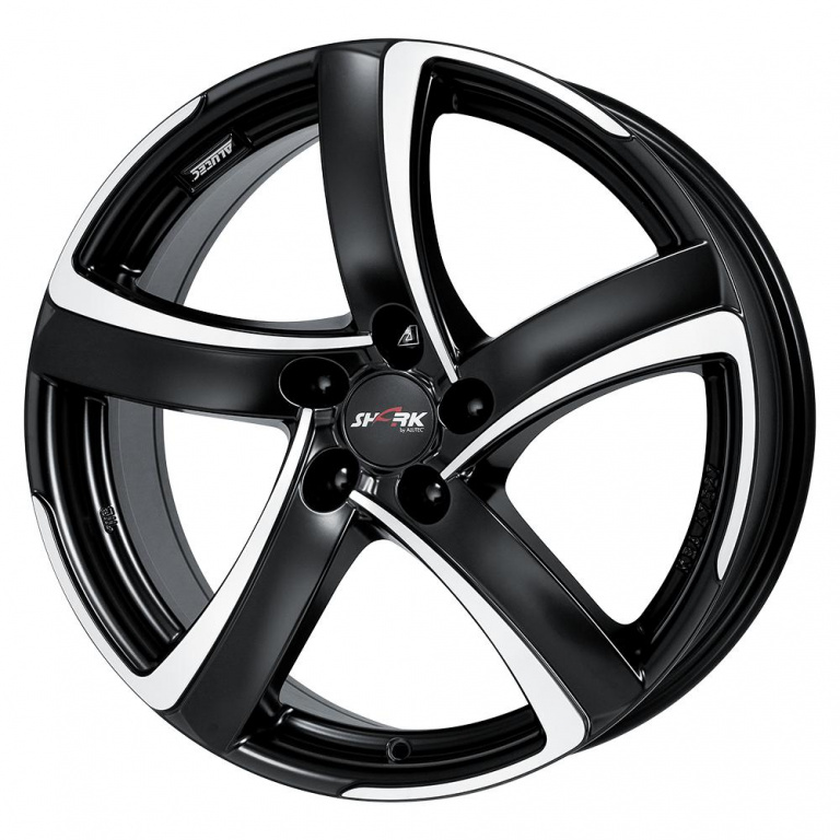 Janta aliaj ALUTEC SHARK RACING SCHWARZ FRONTPOLIERT CB70.1 5/108 16X7 ET48