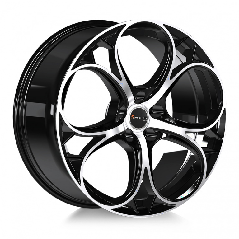 Janta aliaj AVUS AC-520 BLACK POLISHED 8x19 5x110 ET33