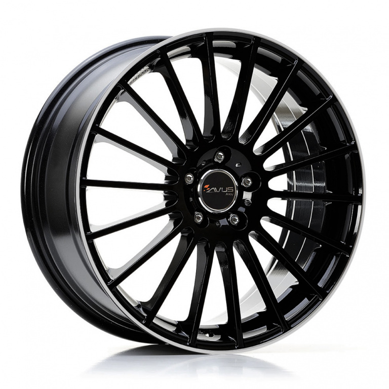 Janta aliaj Avus AC-M03 BLACK POLISHED LIP CB66.6 5/112 17X7.5 ET35