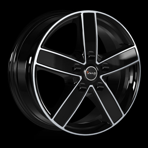 Janta aliaj AVUS AC-V51 BLACK POLISHED 7x17 5x130 ET62
