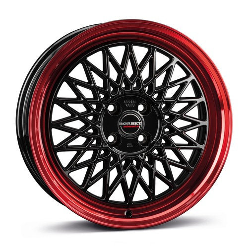 Janta aliaj Borbet B 7.0x17 4x100 ET30 BRR - Black Rim Red