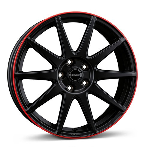 Janta aliaj Borbet GTX 8.0x19 5x114.3 ET50 BMRR - black matt rim red