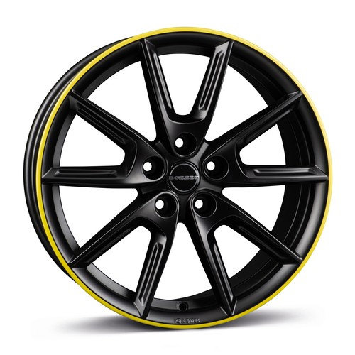 Janta aliaj Borbet LX18 8.0x18 5x112 ET44 BMRY - Black Matt Rim Yellow
