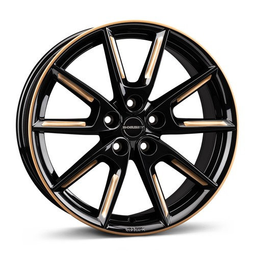 Janta aliaj Borbet LX18 BGGSR - Black Glossy Gold Spoke Rim CB72.6 5/108 18X8.0 ET45