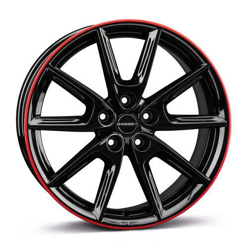 Janta aliaj Borbet LX19 BGRR - Black Glossy Rim Red CB66.5 5/112 19X8.0 ET44