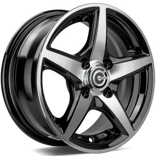 Janta aliaj Carbonado Crow 5.5x13 4x100 4x98 ET30 BFP - Black Front Polished
