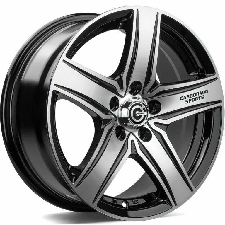 Janta aliaj Carbonado GTRSPORTS1 6.5x15 5x112 ET38 BFP - Black Front Polished
