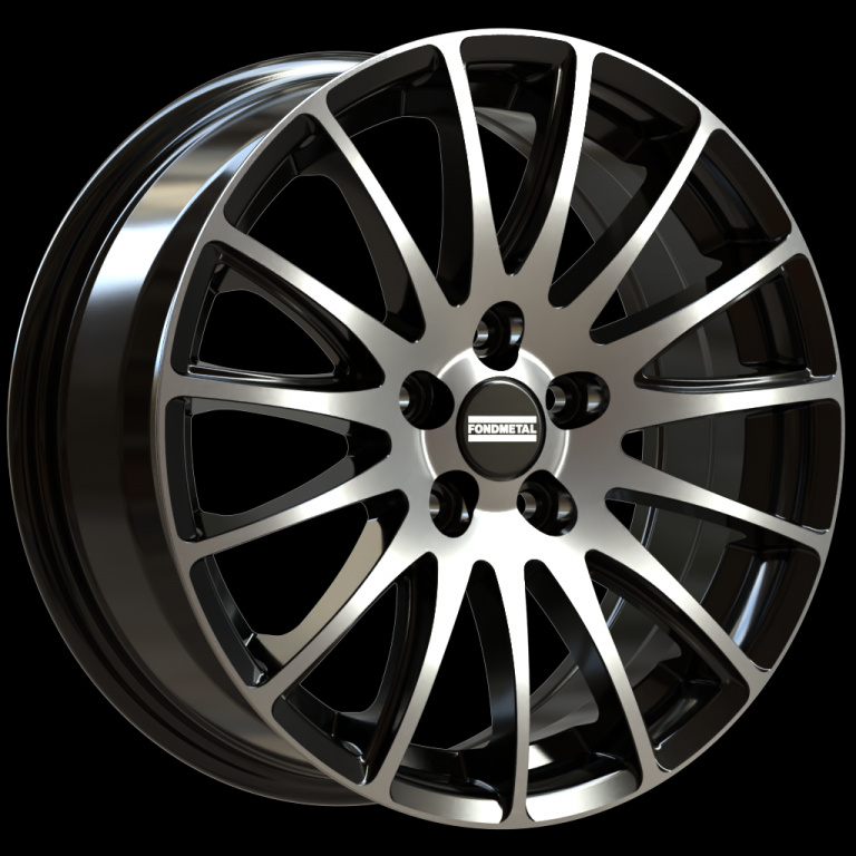 Janta aliaj FONDMETAL 7800 GLOSSY BLACK MACHINED CB71.6 5/127 18X8 ET45