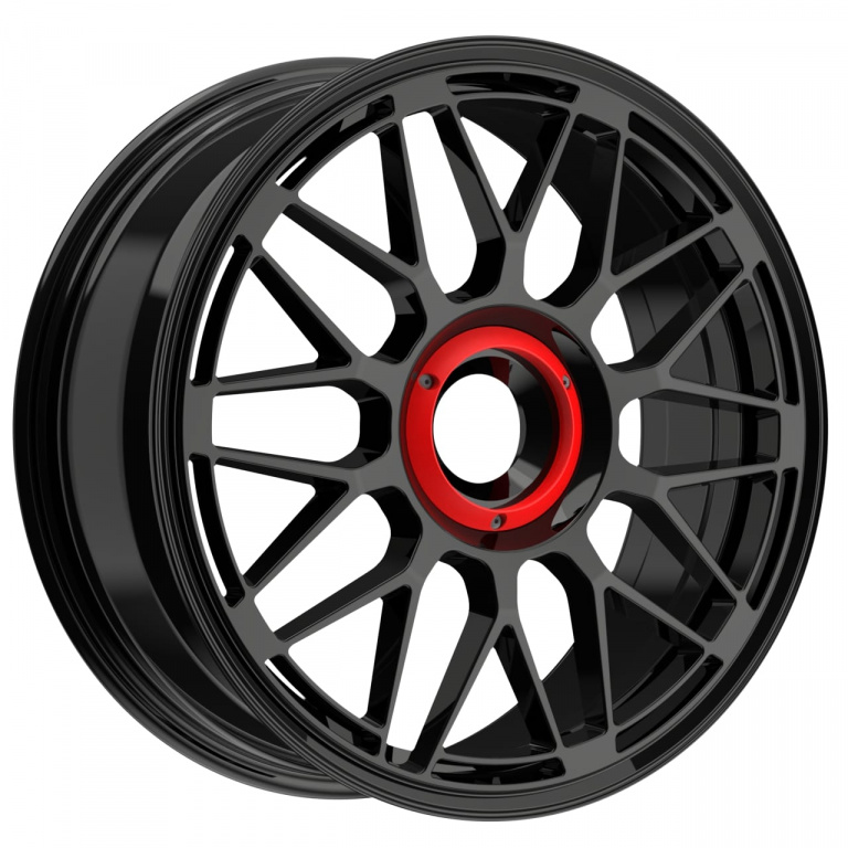 Janta aliaj FONDMETAL 9EVO Monodado GLOSSY BLACK CBCenterLock CL/0 20X12 ET47
