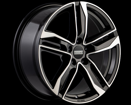 Janta aliaj FONDMETAL HEXIS (FMI01) GLOSSY BLACK MACHINED CB57.1 5/112 19X8.5 ET32