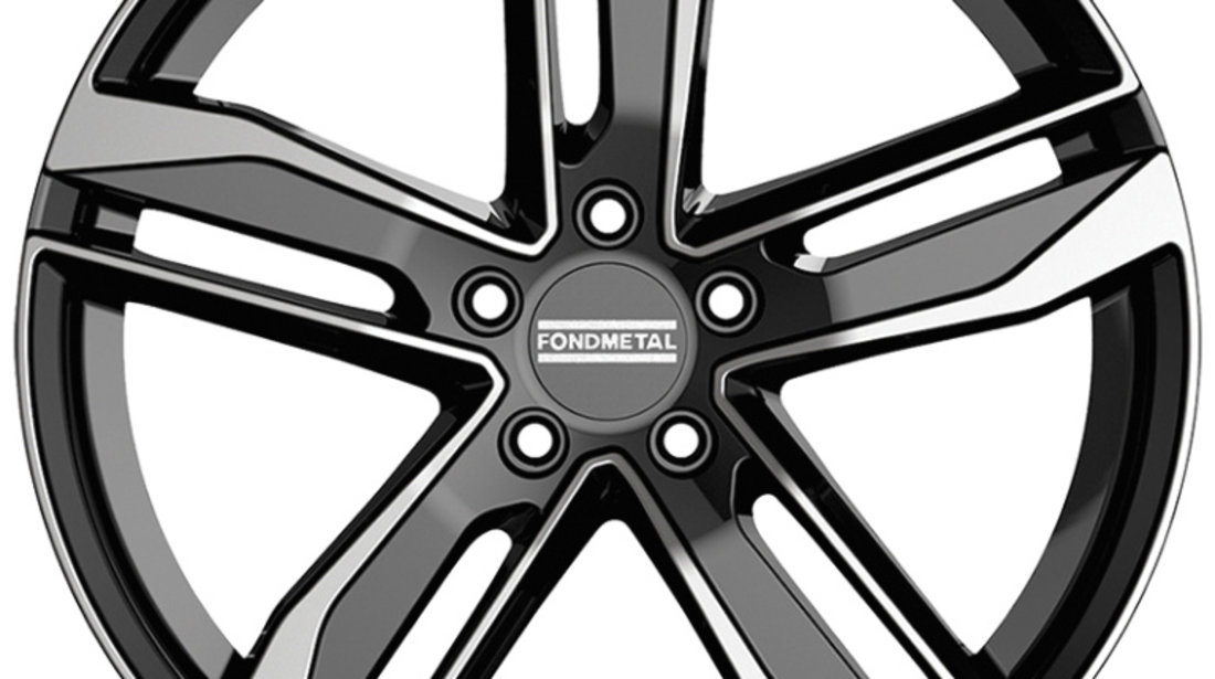 Janta aliaj FONDMETAL HEXIS (FMI01) GLOSSY BLACK MACHINED CB66.5 5/112 18X8 ET40