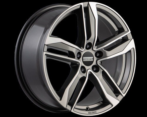 Janta aliaj FONDMETAL HEXIS (FMI01) GLOSSY TITANIUM MACHINED CB66.5 5/112 18X8 ET40