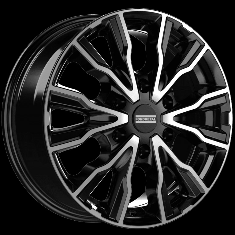 Janta aliaj FONDMETAL PRO2 (8600) GLOSSY BLACK MACHINED CB74.5 6/120 16X6.5 ET50
