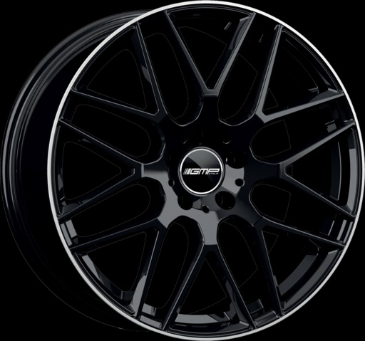 Janta aliaj GMP BERGHEM 10x22 5x112 ET18 CB66.5 Black with polished lip