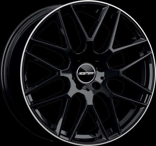 Janta aliaj GMP BERGHEM 10x22 5x112 ET18 CB66.5 Black with polished lip