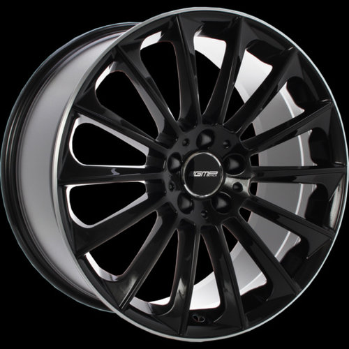Janta aliaj GMP STELLAR 10x21 5x130 ET35 CB84.1 Black with polished lip